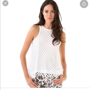 Diane Von Furstenberg mackeda checkered lace top